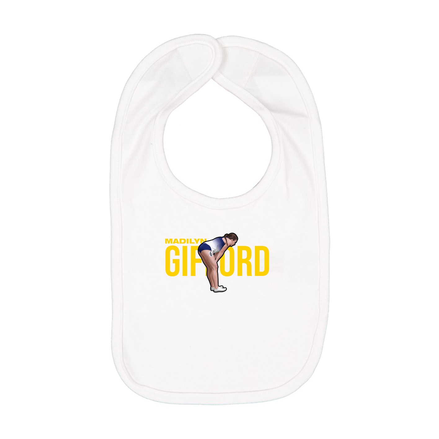 Infant Bib — Player Name in White