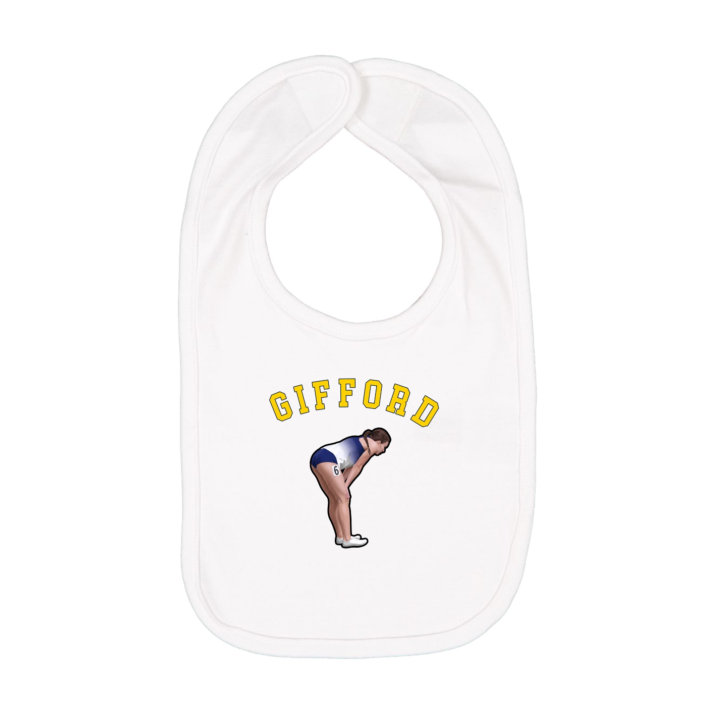 Infant Bib — Shirsey Arch in White