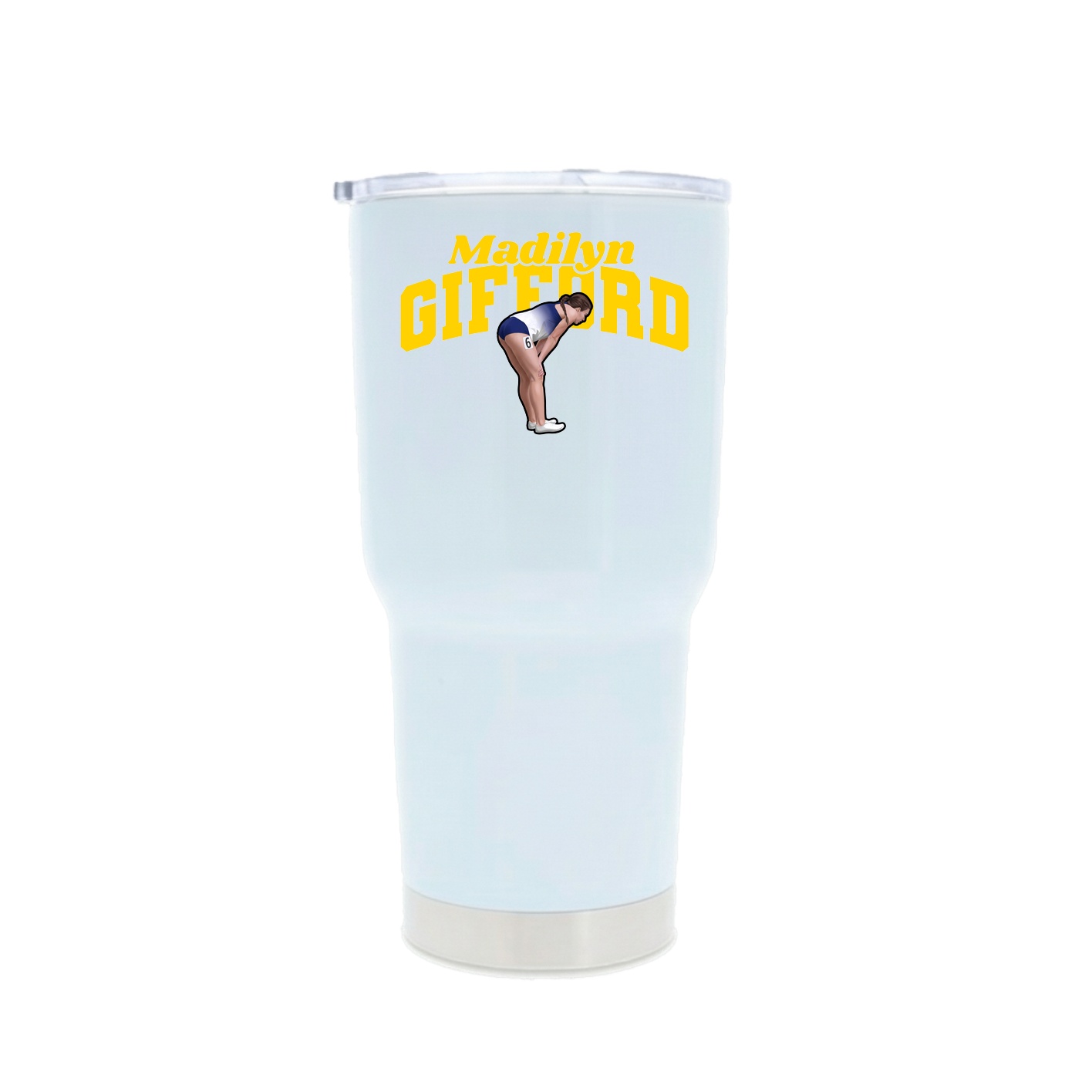 30oz Stainless Steel Tumbler — Signature Arch in White
