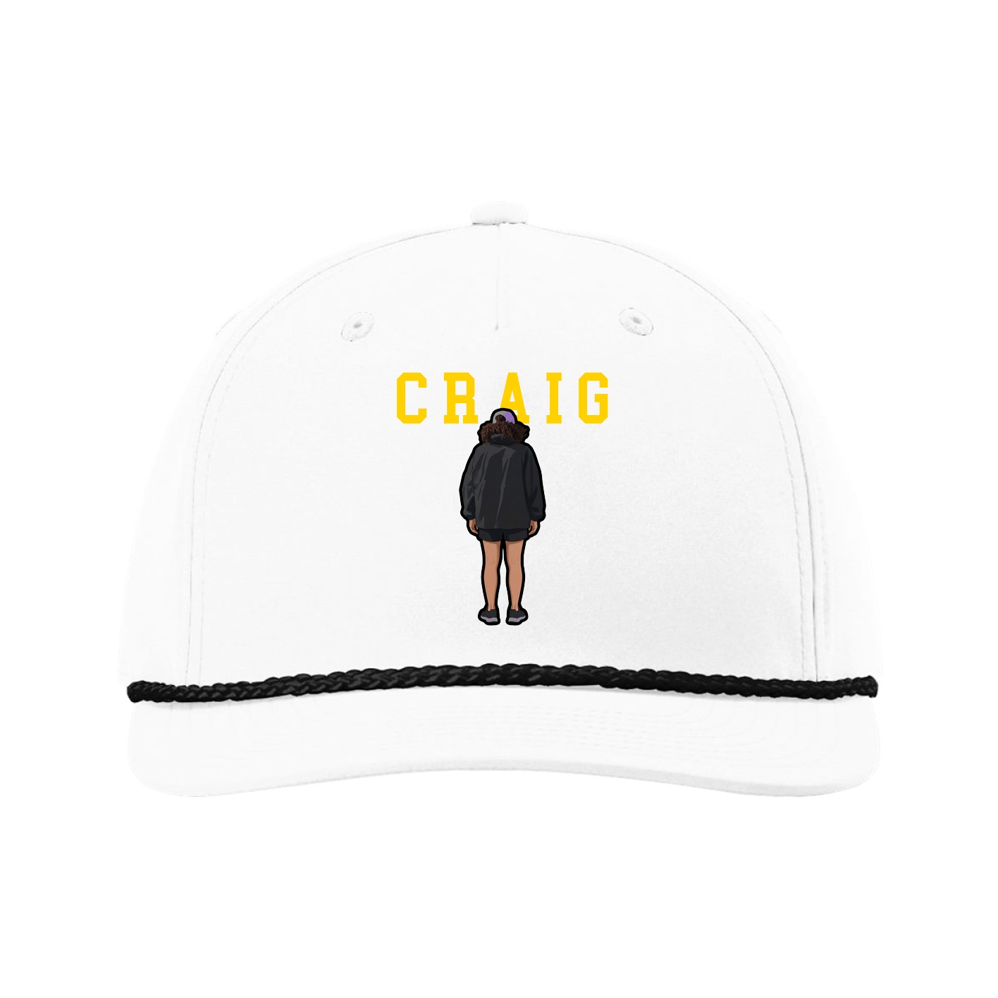 Five-Panel Classic Rope Cap — Shirsey in White