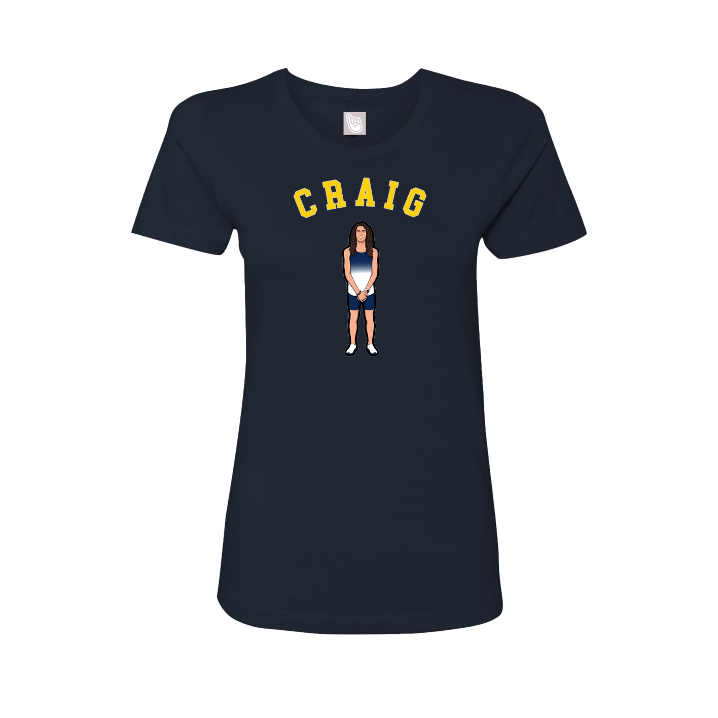 Fitted Women's Tee — Shirsey Arch in Navy