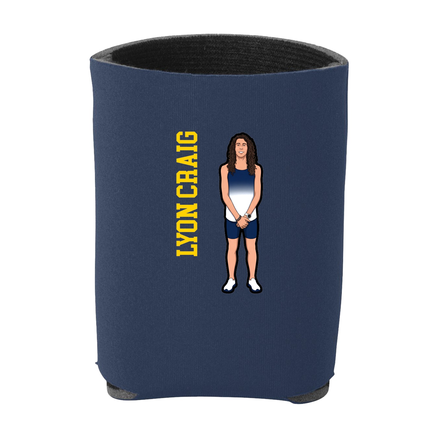 Can Holder — Name Vertical in Navy