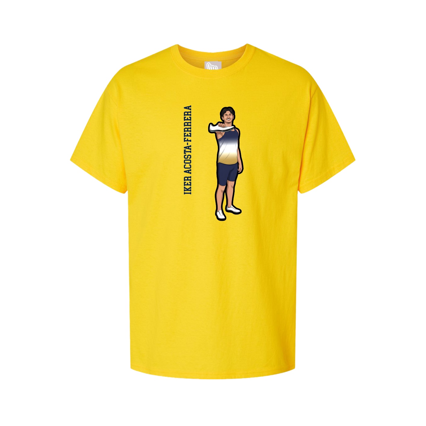 Youth Tee — Name Vertical in Gold