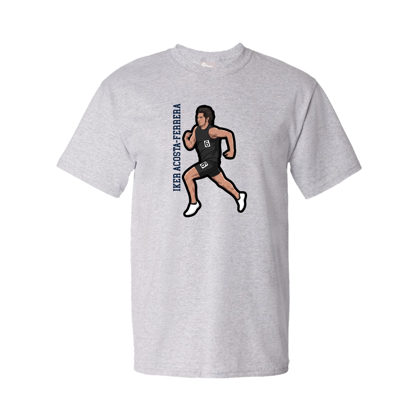 Youth Tee — Name Vertical in Grey