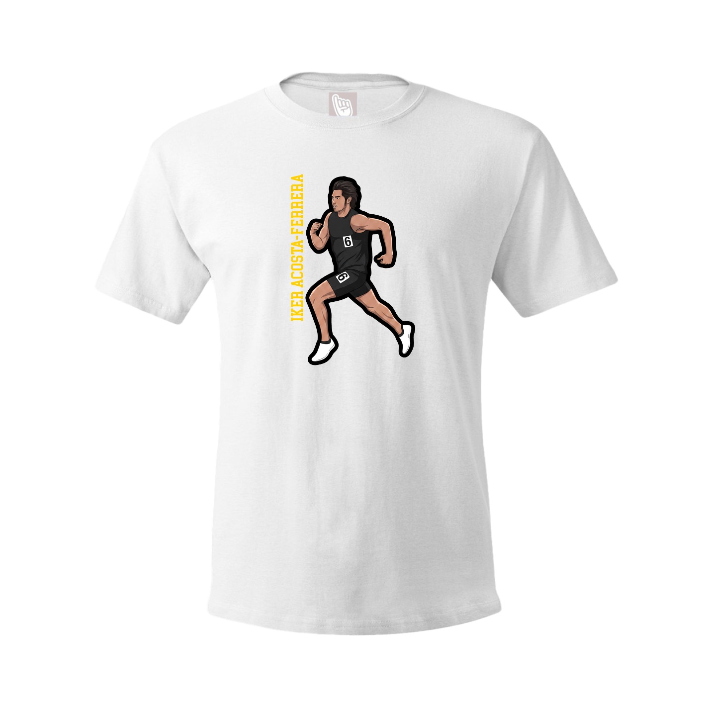 Youth Tee — Name Vertical in White