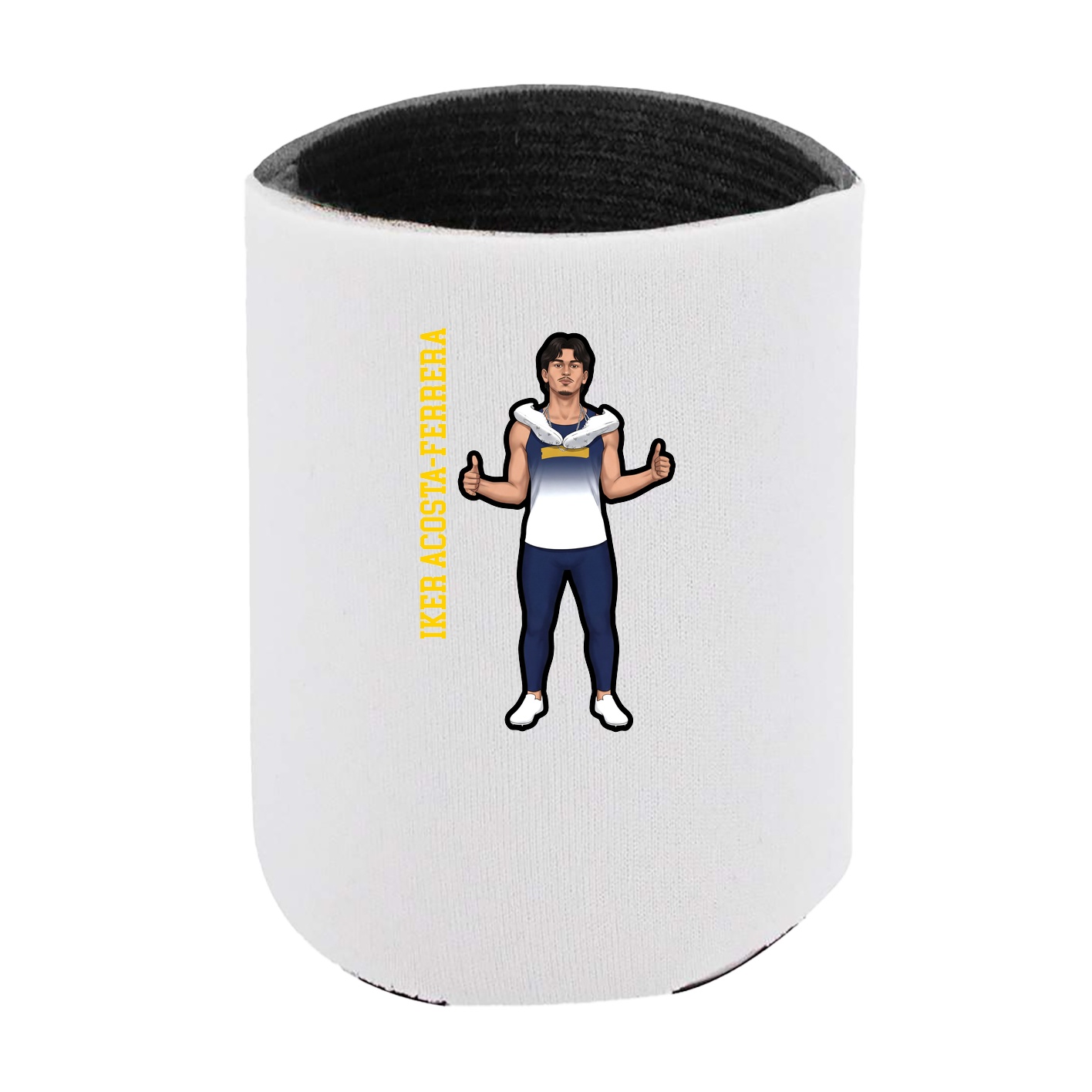 Can Holder — Name Vertical in White