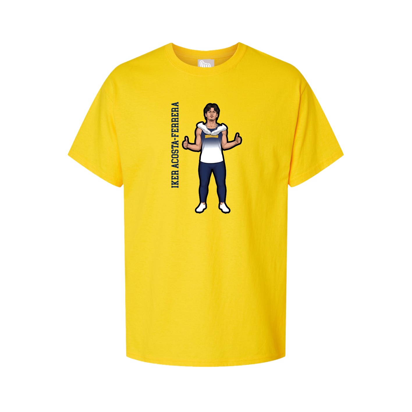 Tee — Name Vertical in Gold