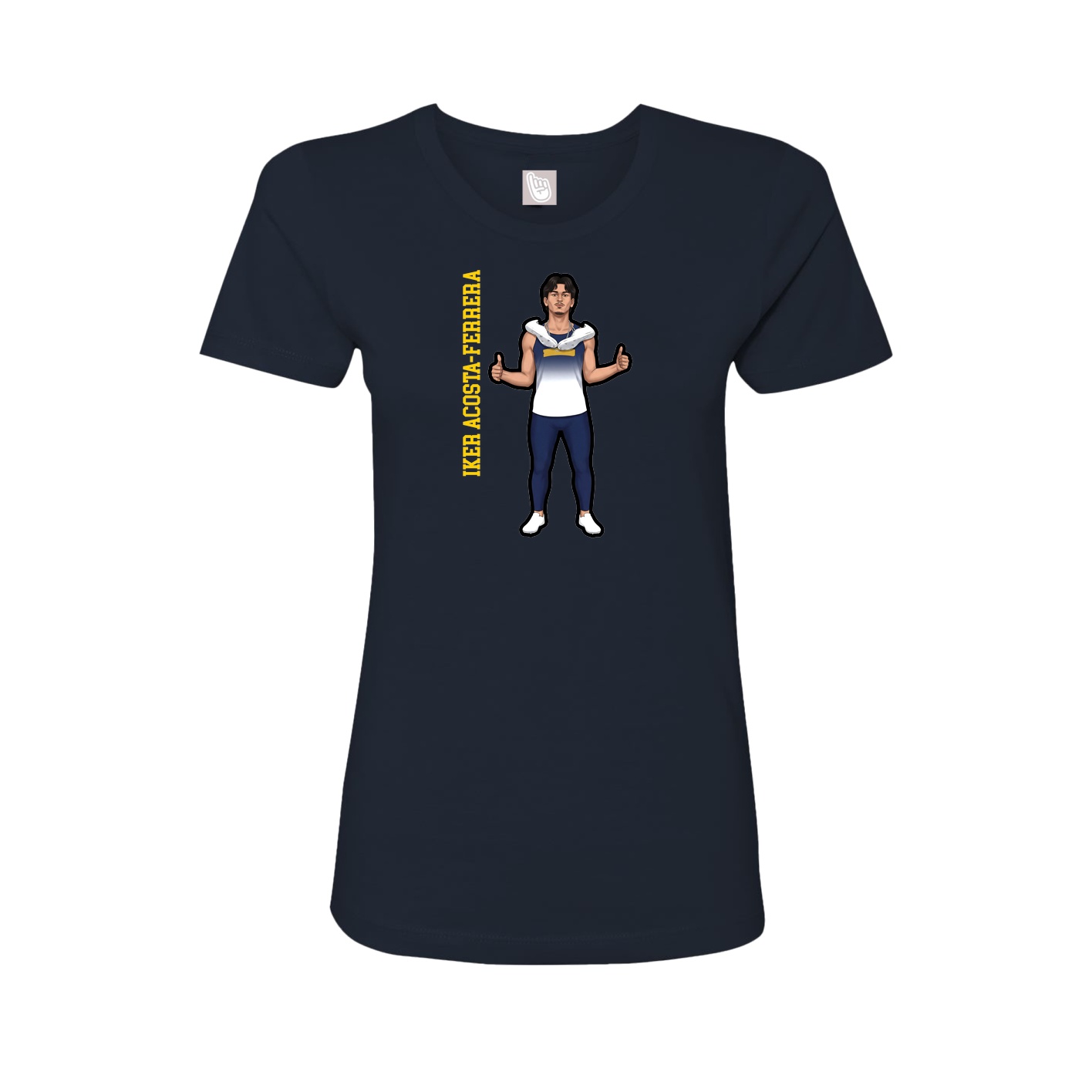 Womens Tee — Name Vertical in Navy