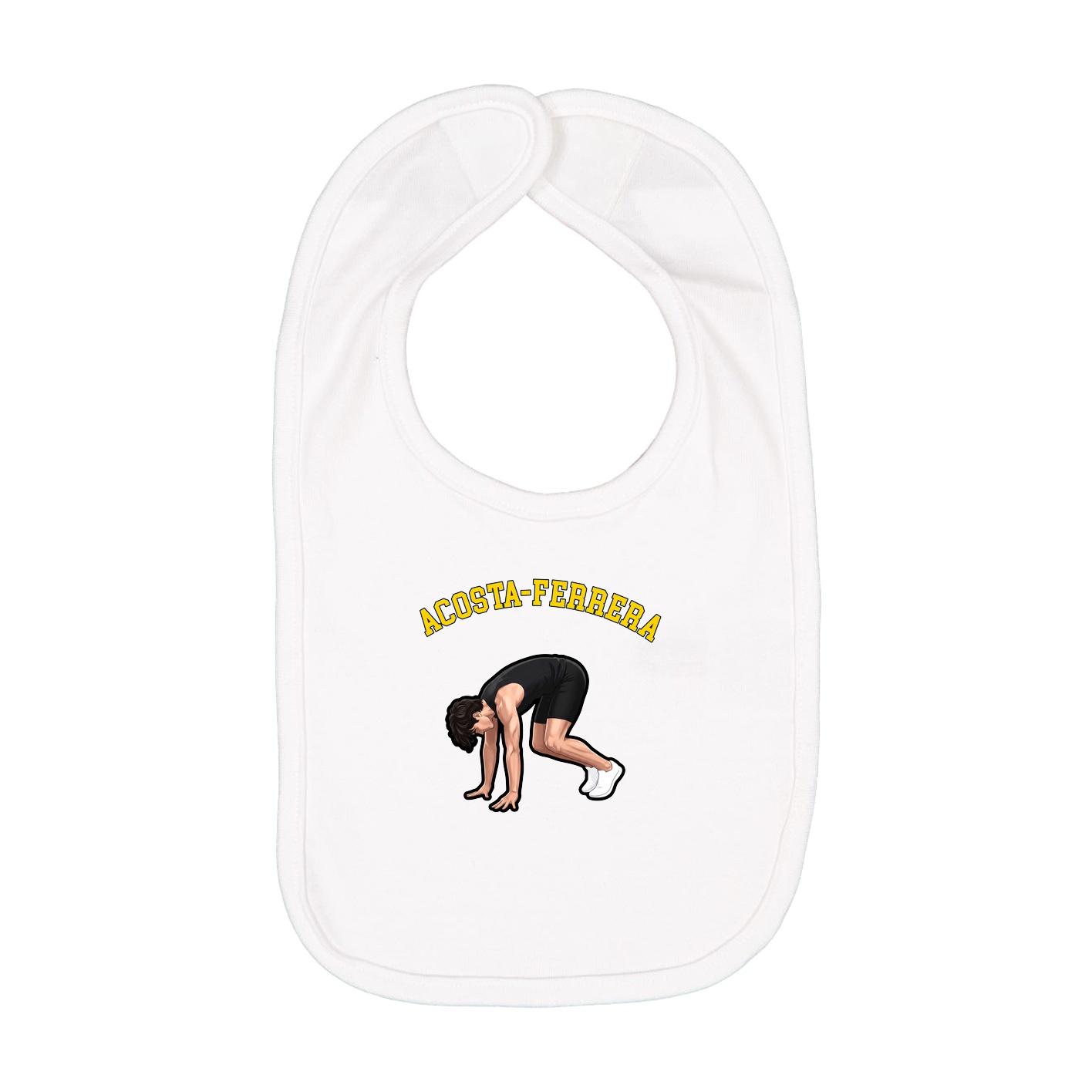 Infant Bib — Shirsey Arch in White