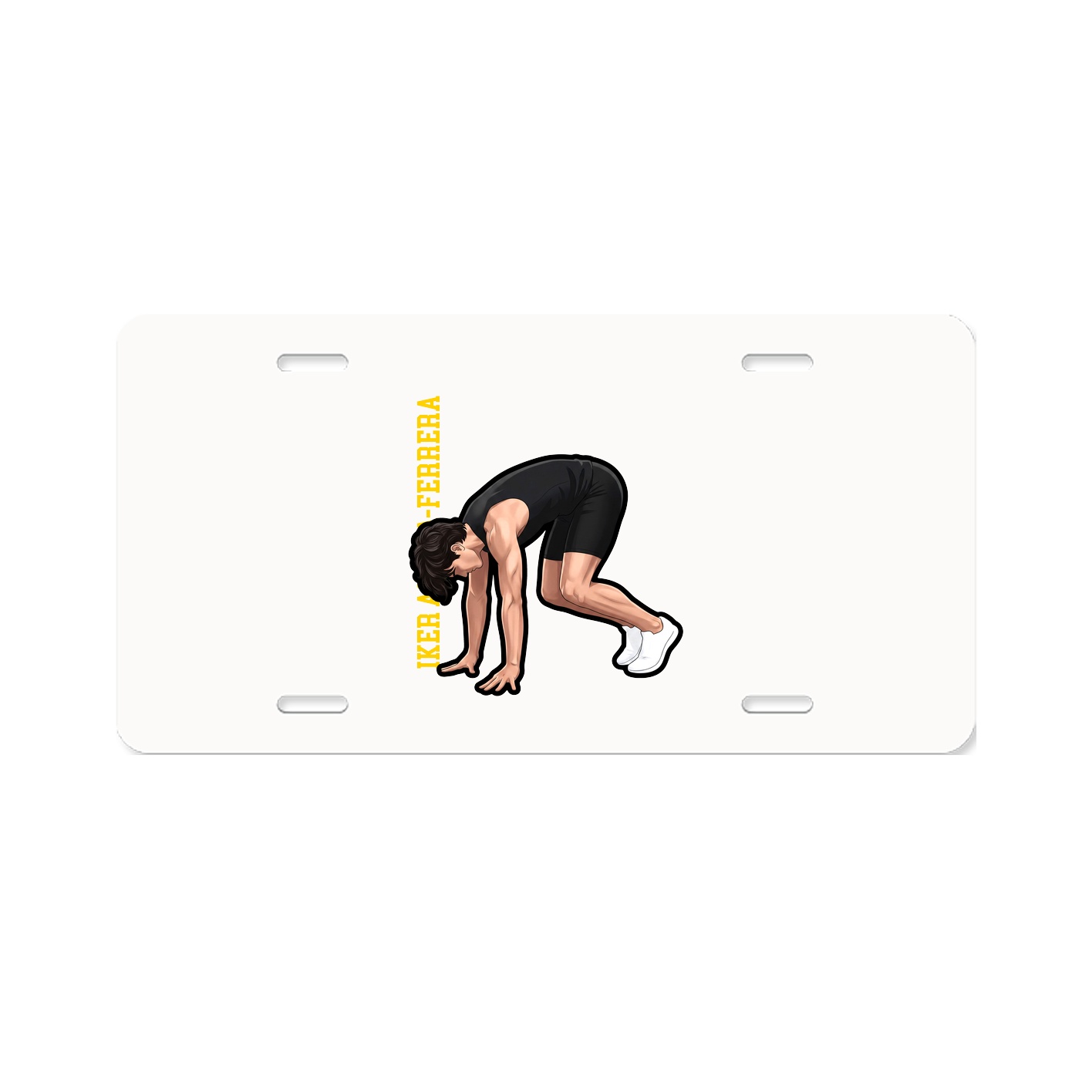 License Plate — Name Vertical in Classic