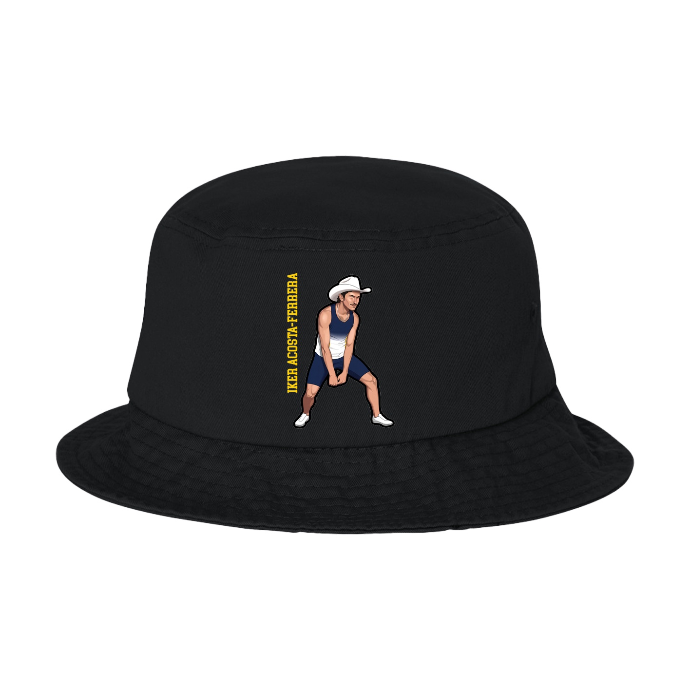 Bucket Cap — Name Vertical in Black