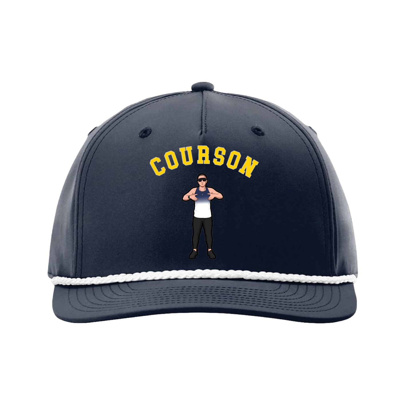 Five-Panel Classic Rope Cap — Shirsey Arch in Navy