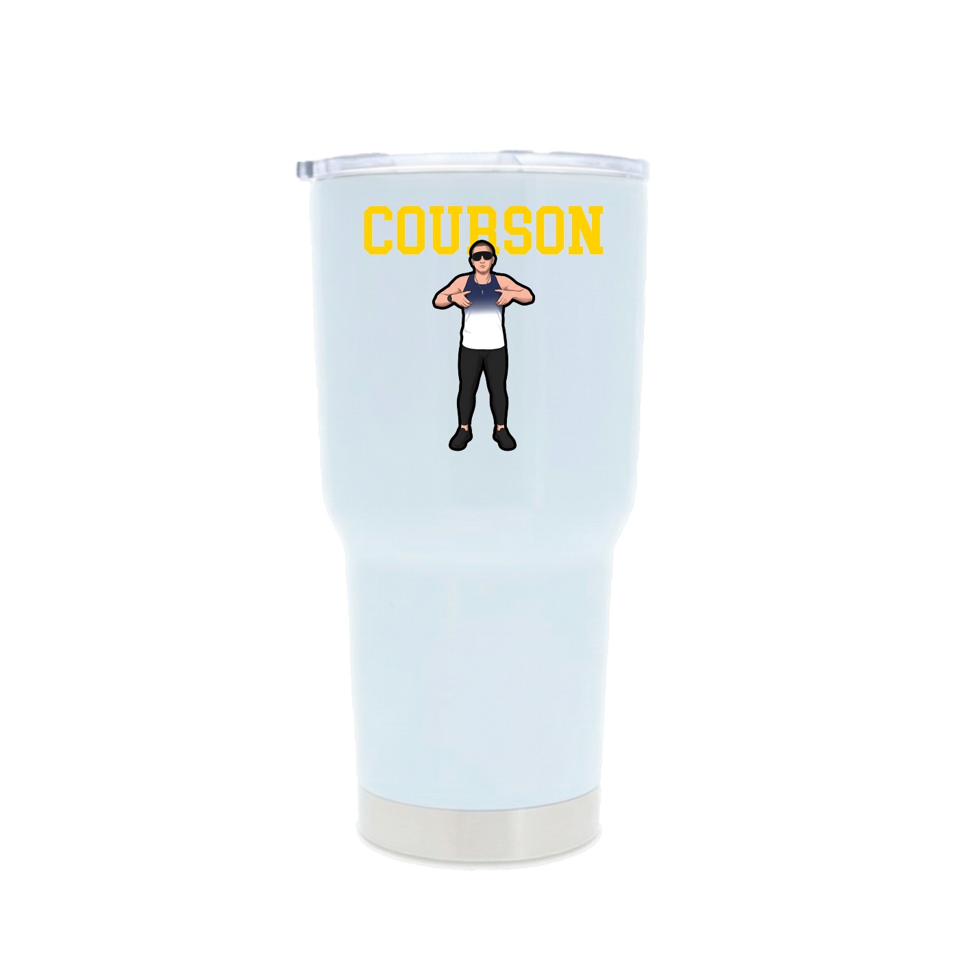 30oz Stainless Steel Tumbler — Shirsey in White