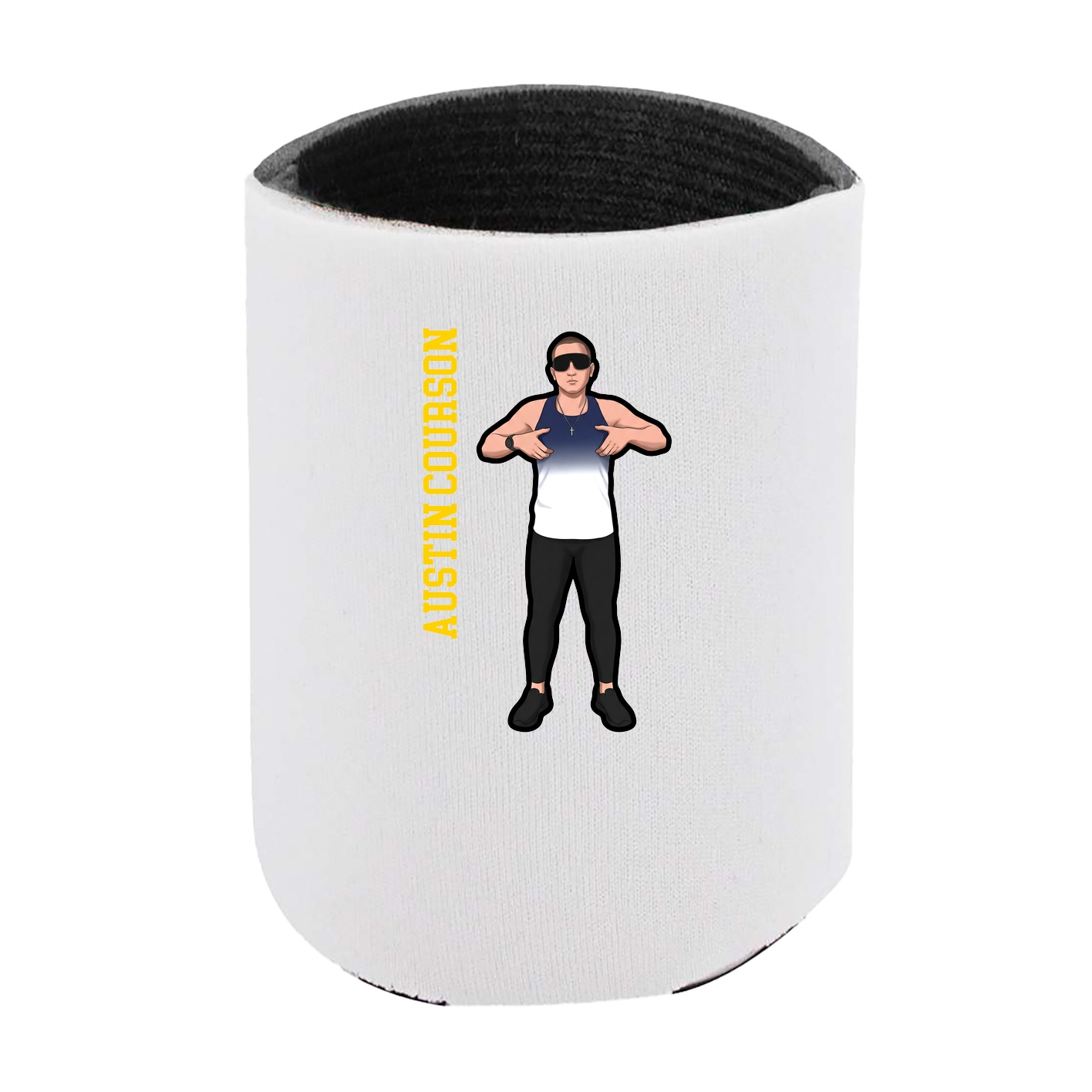 Can Holder — Name Vertical in White