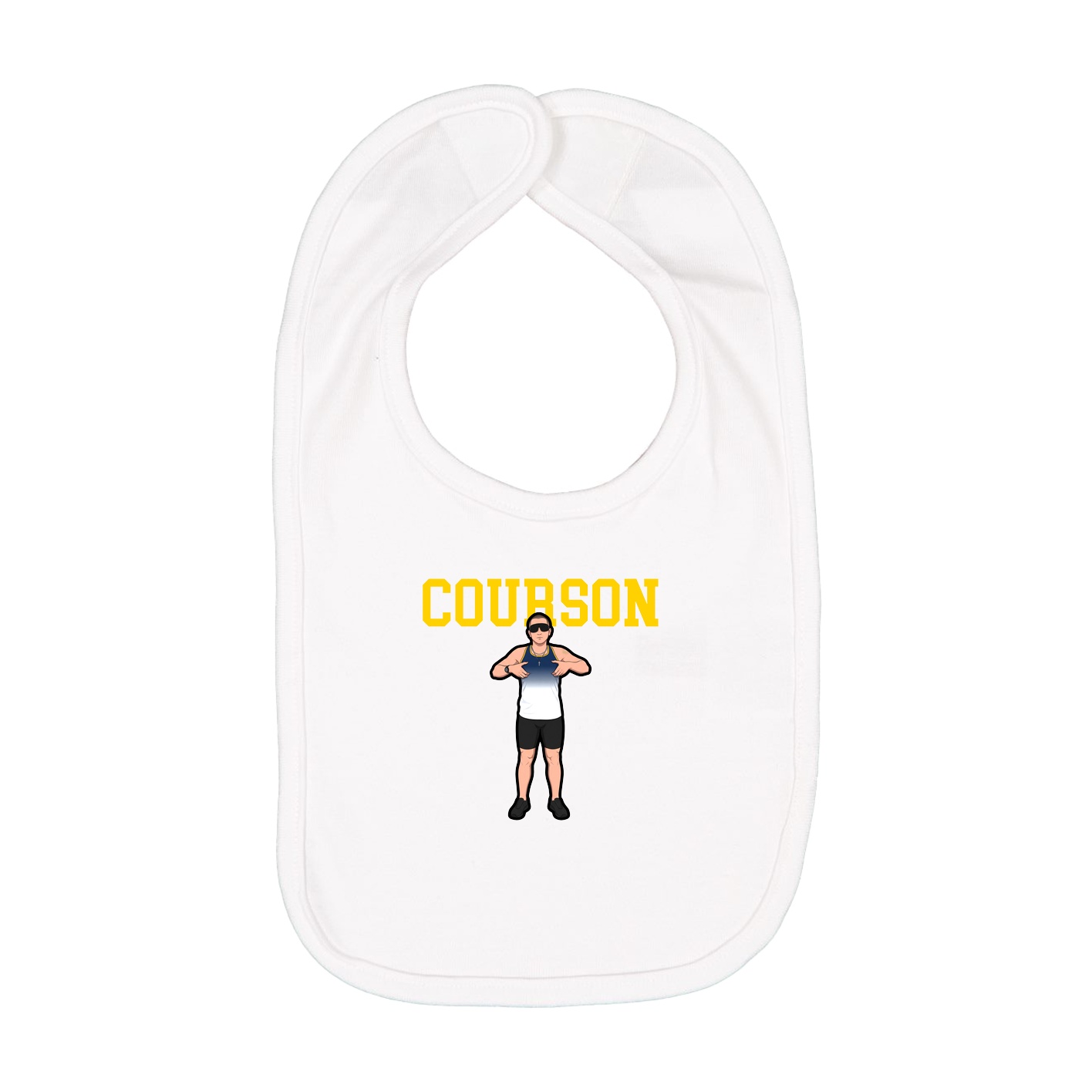 Infant Bib — Shirsey in White