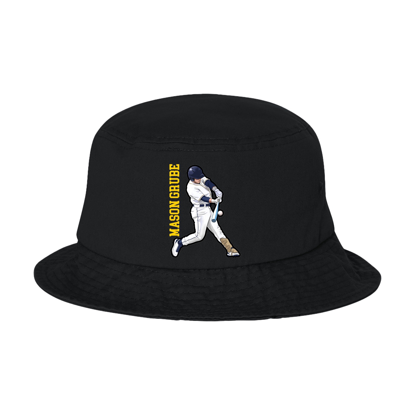 Bucket Cap — Name Vertical in Black