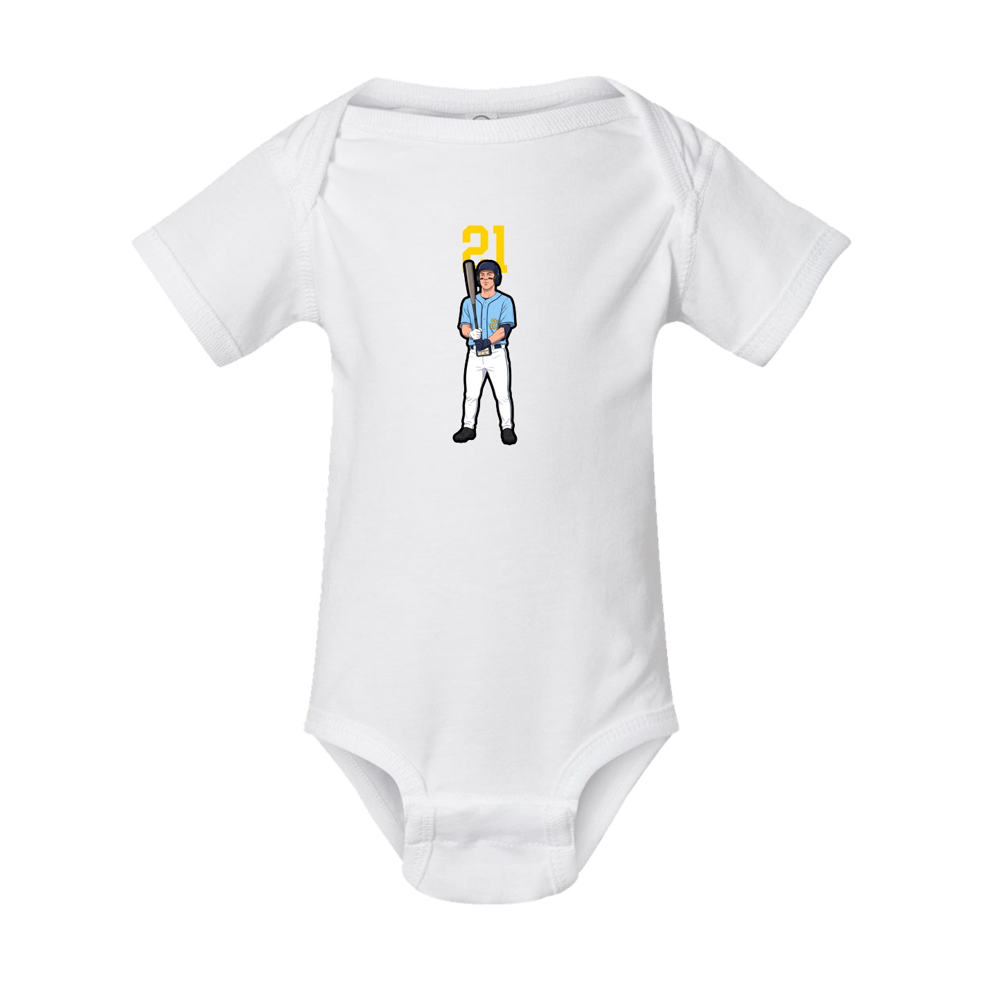 Baby Onesie — Number Top in White