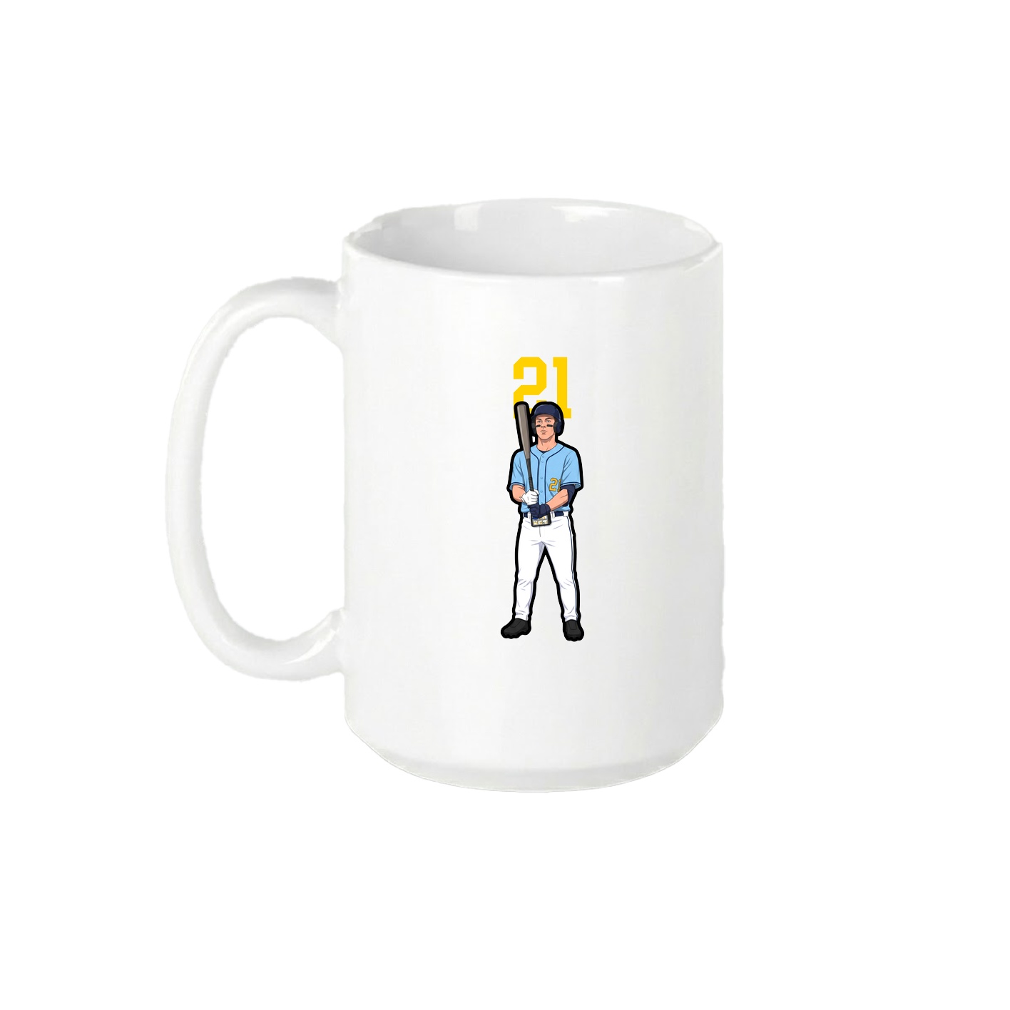 15oz Coffee Mug — Number Top in White