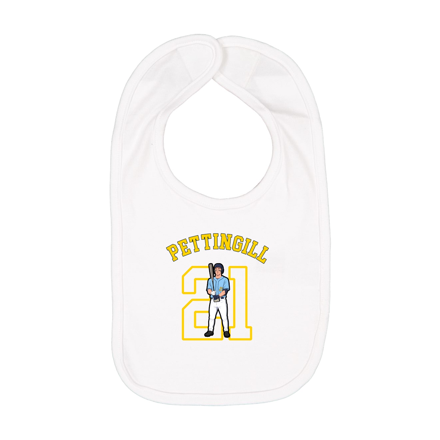 Infant Bib — Shirsey Arch in White