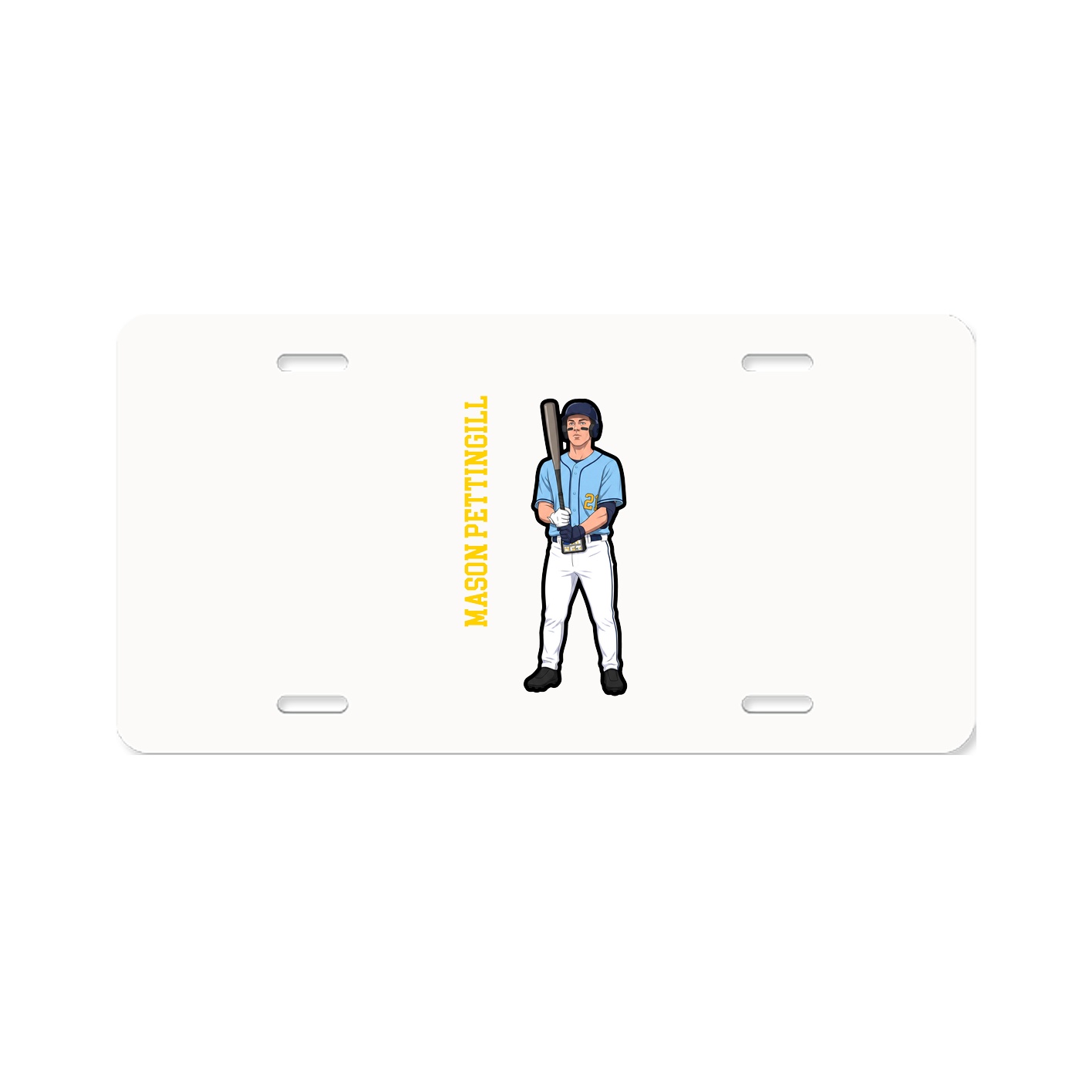 License Plate — Name Vertical in Classic