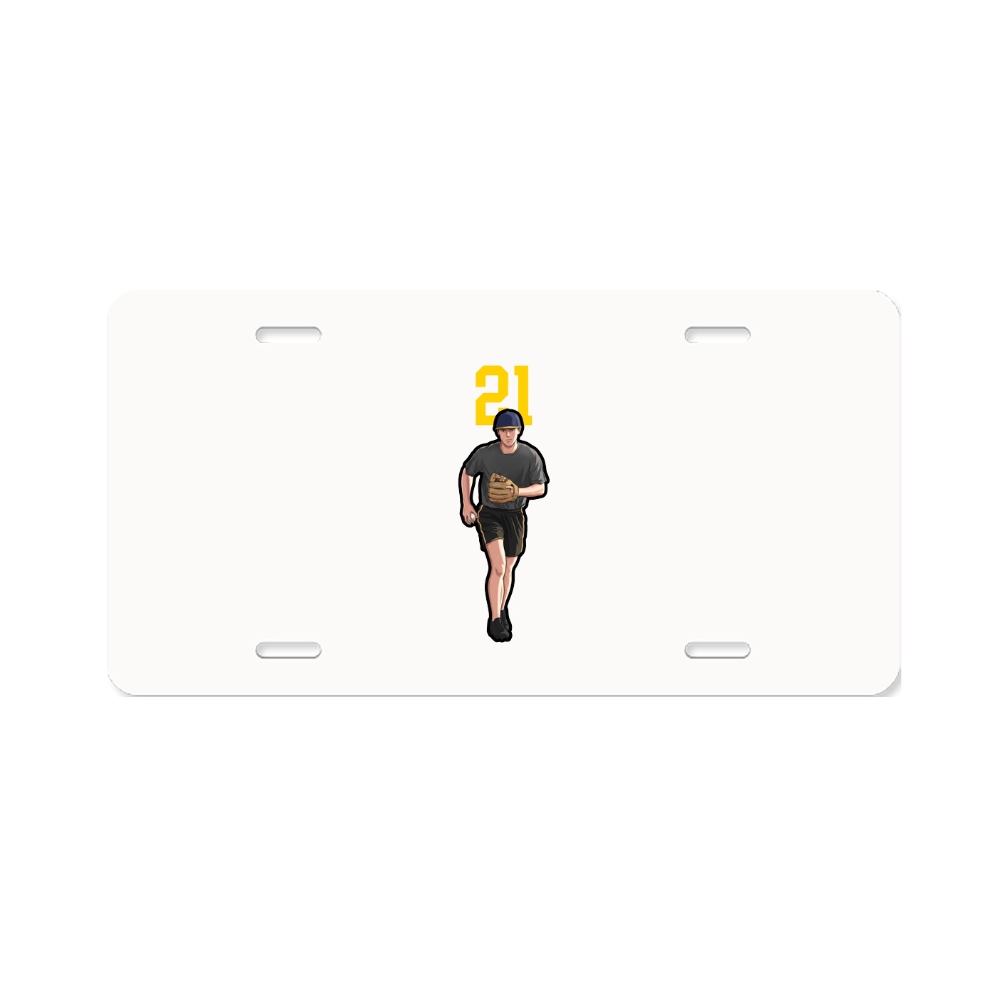 License Plate — Number Top in Classic