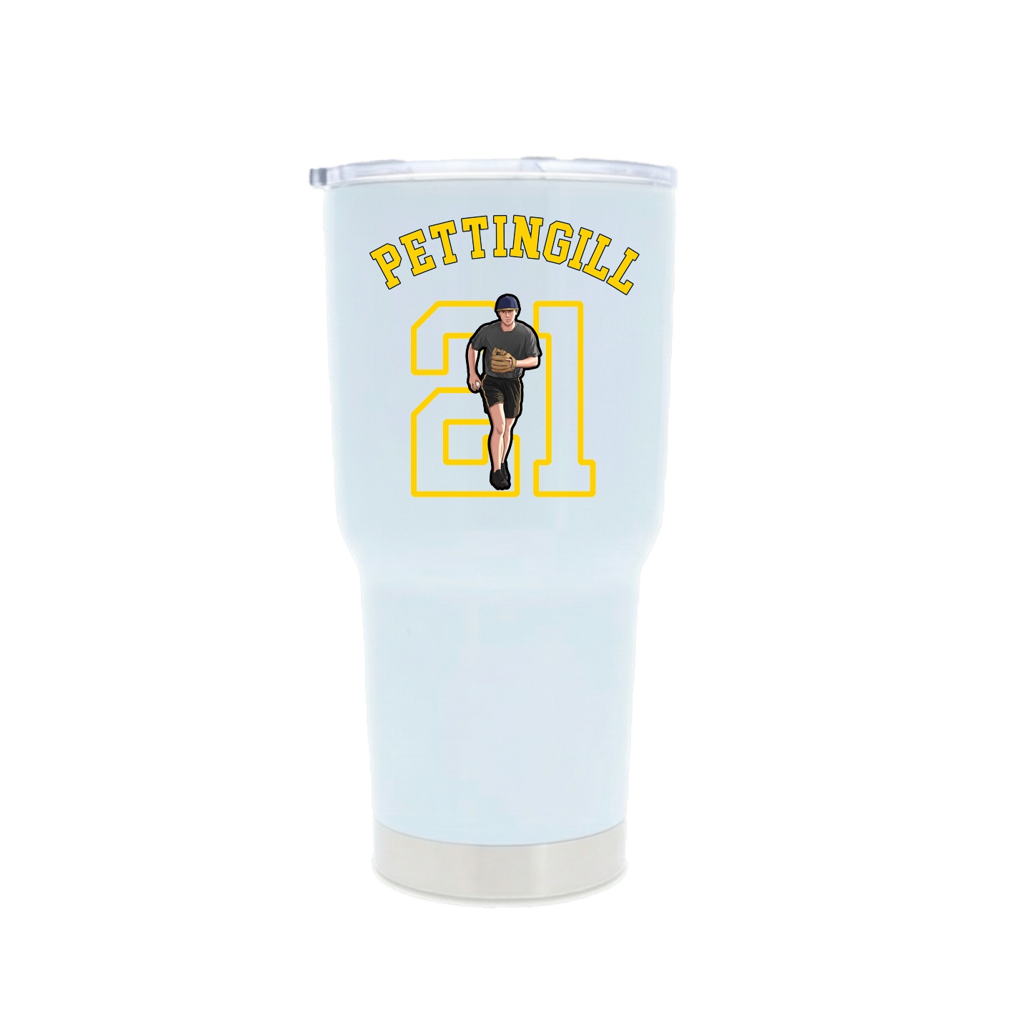30oz Stainless Steel Tumbler — Shirsey Arch in White