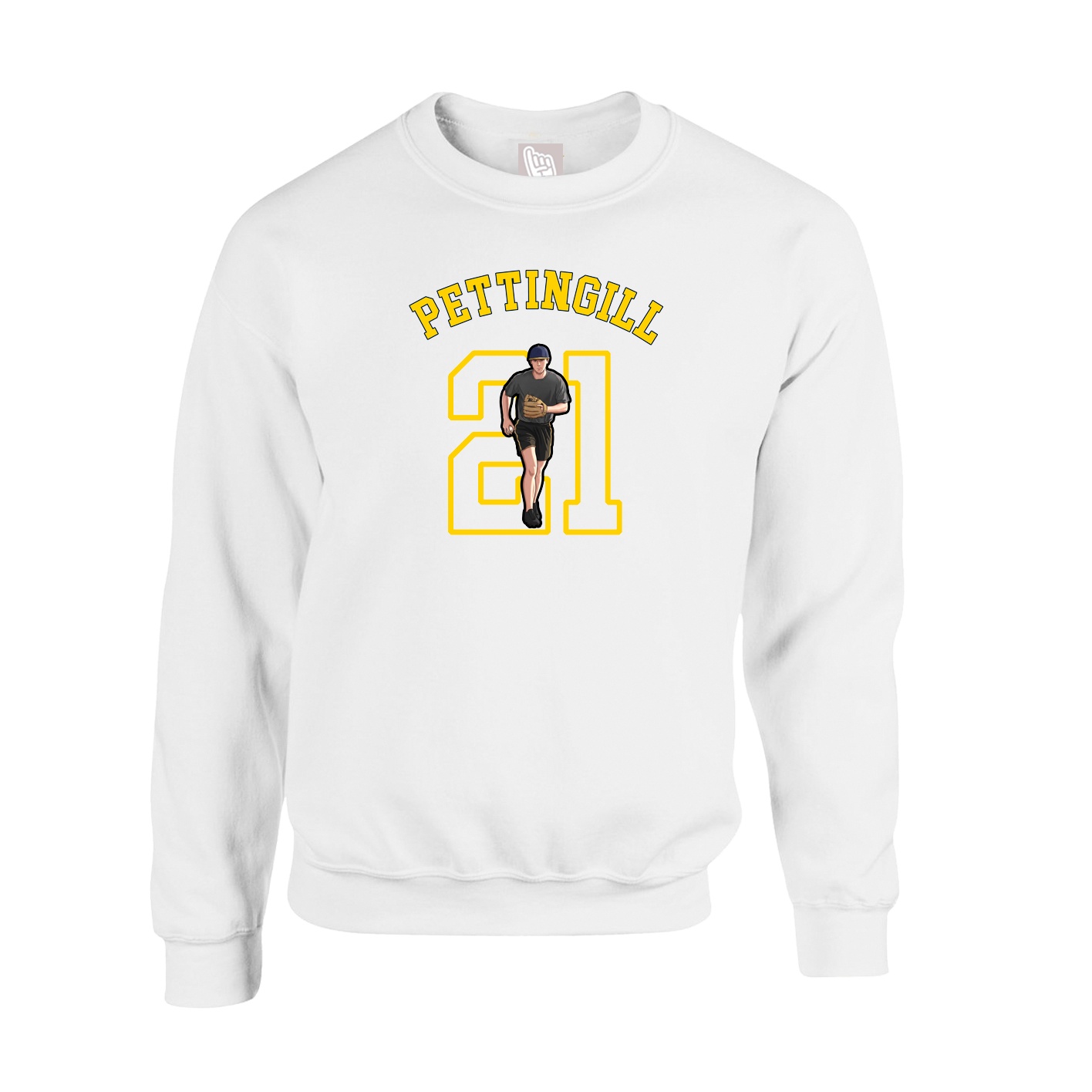 Fleece Crew — Shirsey Arch in White