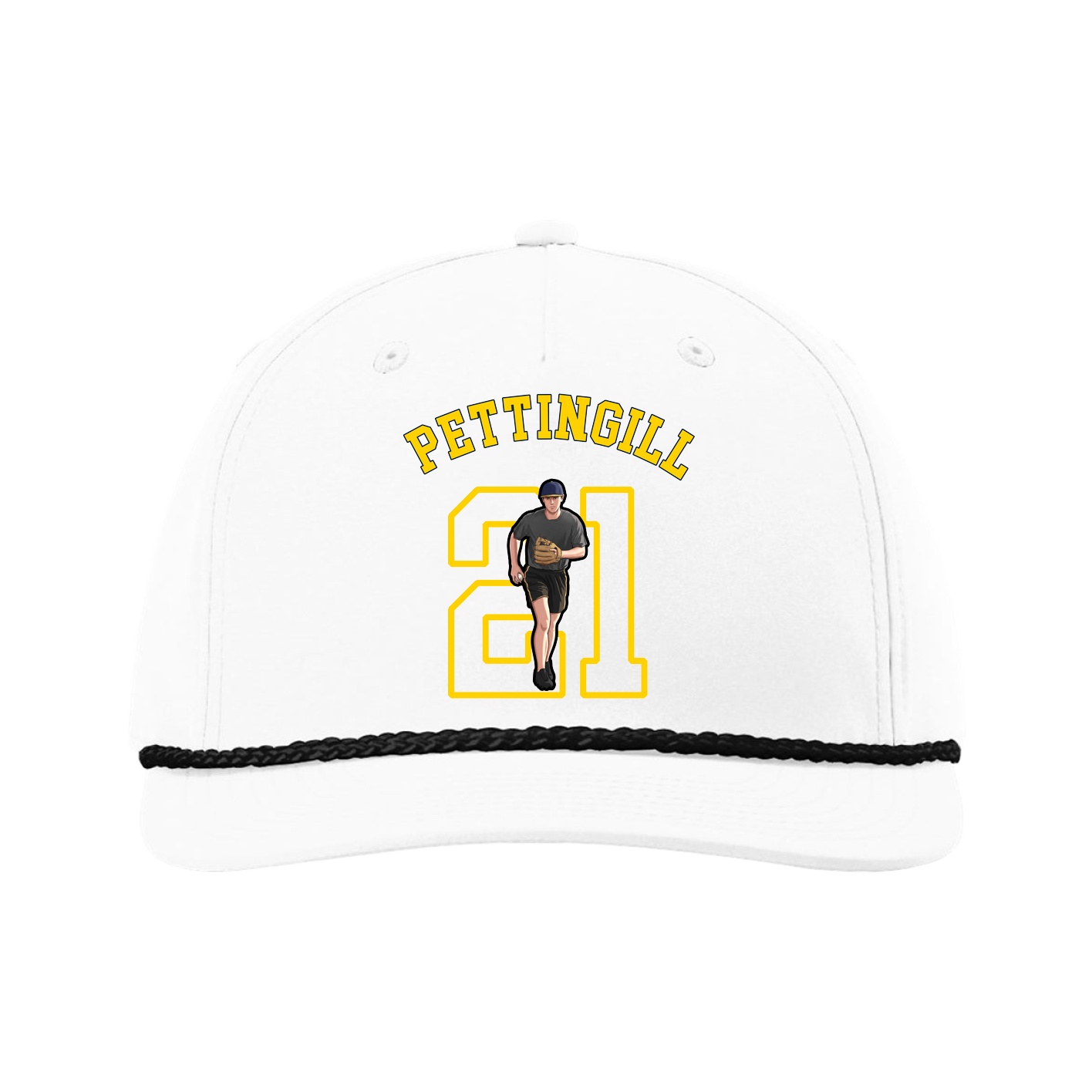 Five-Panel Classic Rope Cap — Shirsey Arch in White