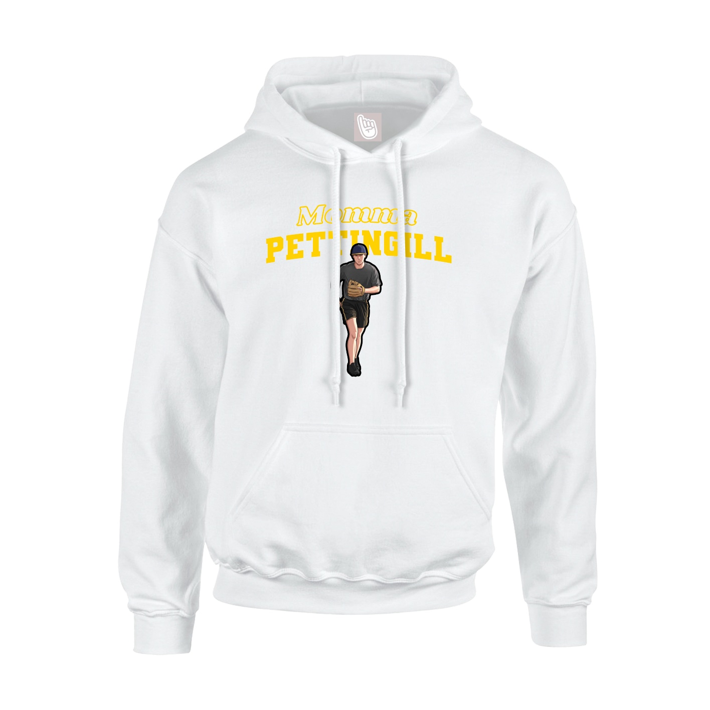Youth Hoodie — Mothers Day Block in White