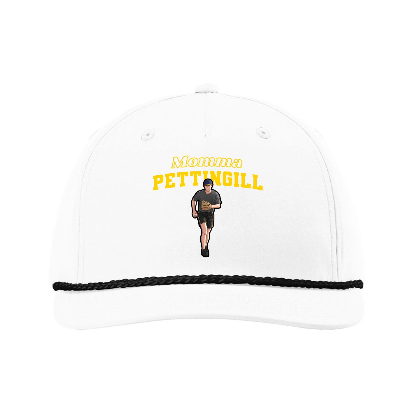 Five-Panel Classic Rope Cap — Mothers Day Block in White