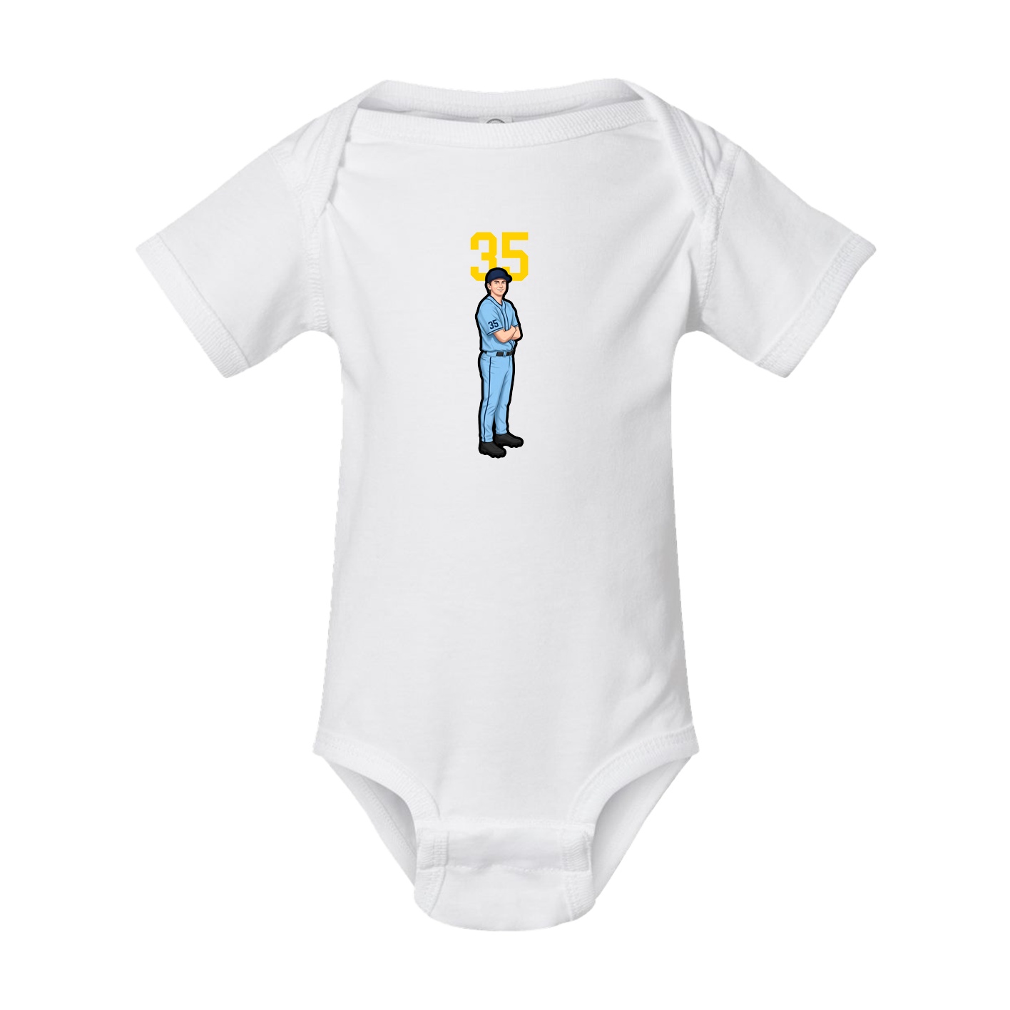 Baby Onesie — Number Top in White