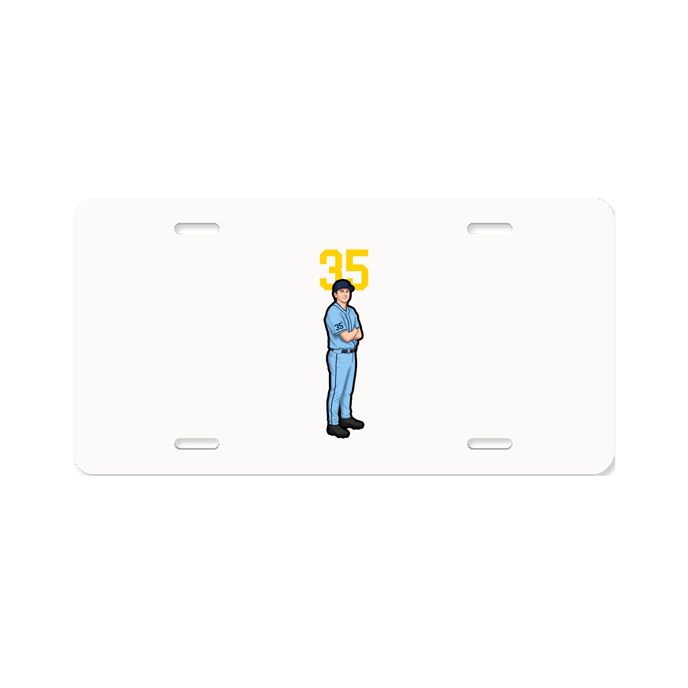 License Plate — Number Top in Classic