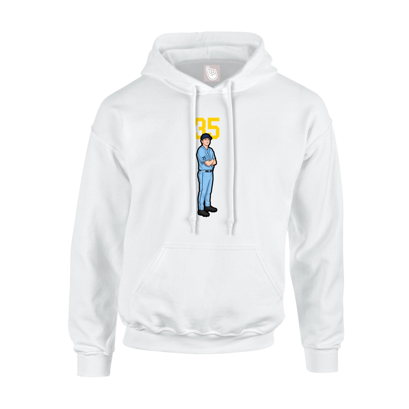 Hoodie — Number Top in White