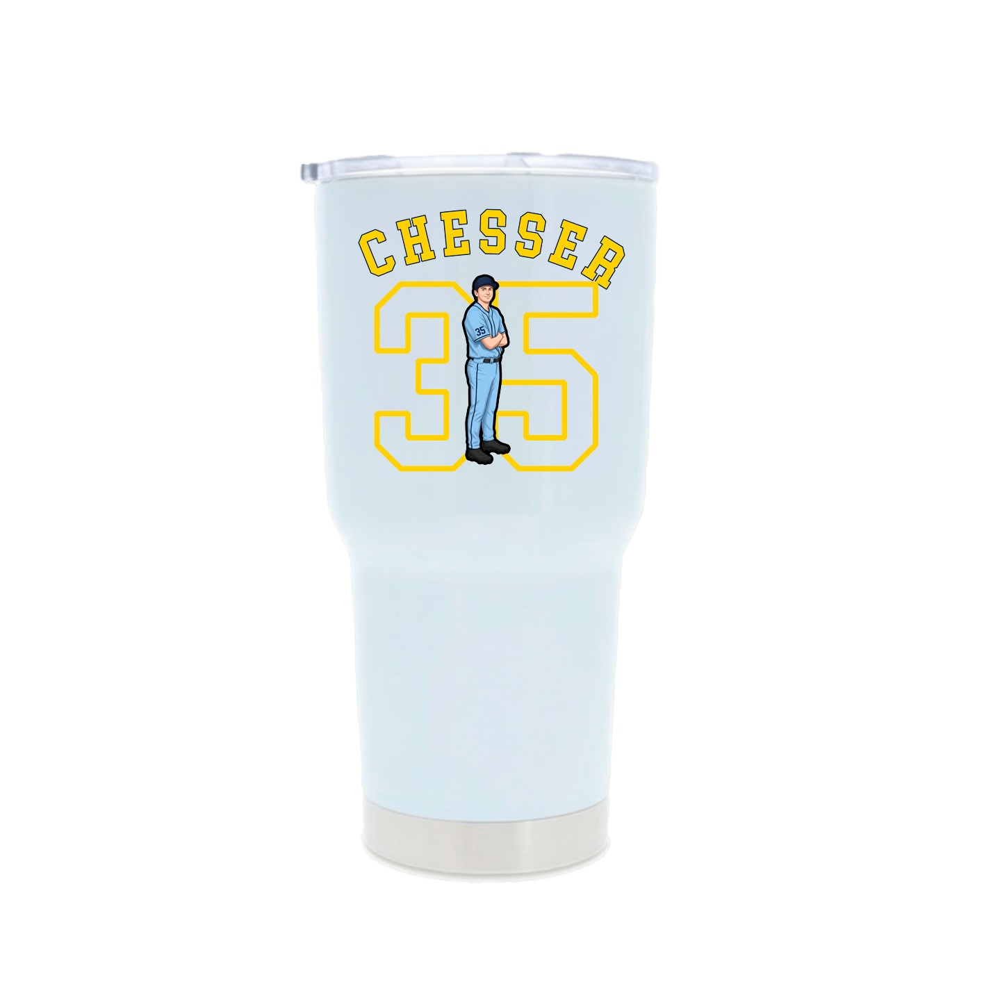 30oz Stainless Steel Tumbler — Shirsey Arch in White