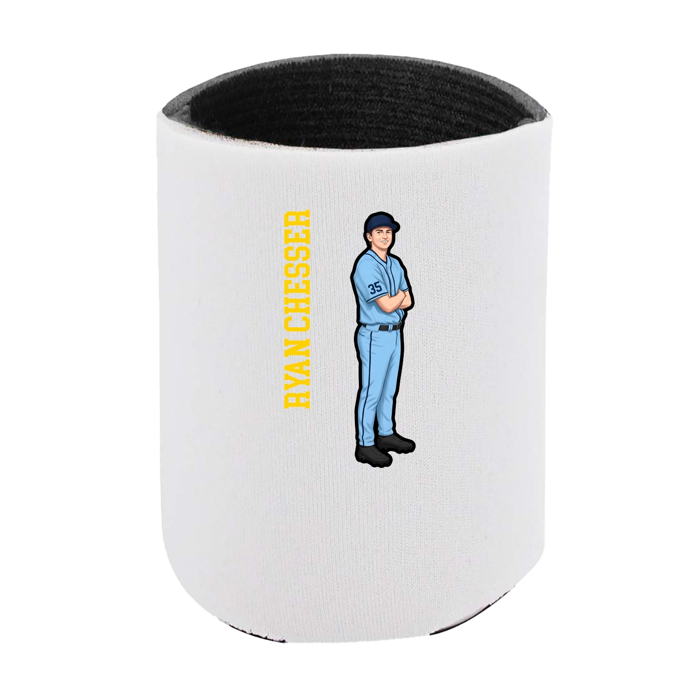 Can Holder — Name Vertical in White