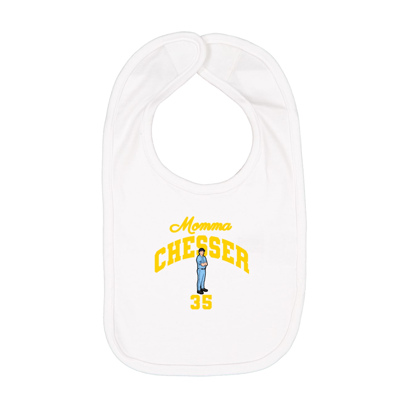 Infant Bib — Mothers Day Arch in White