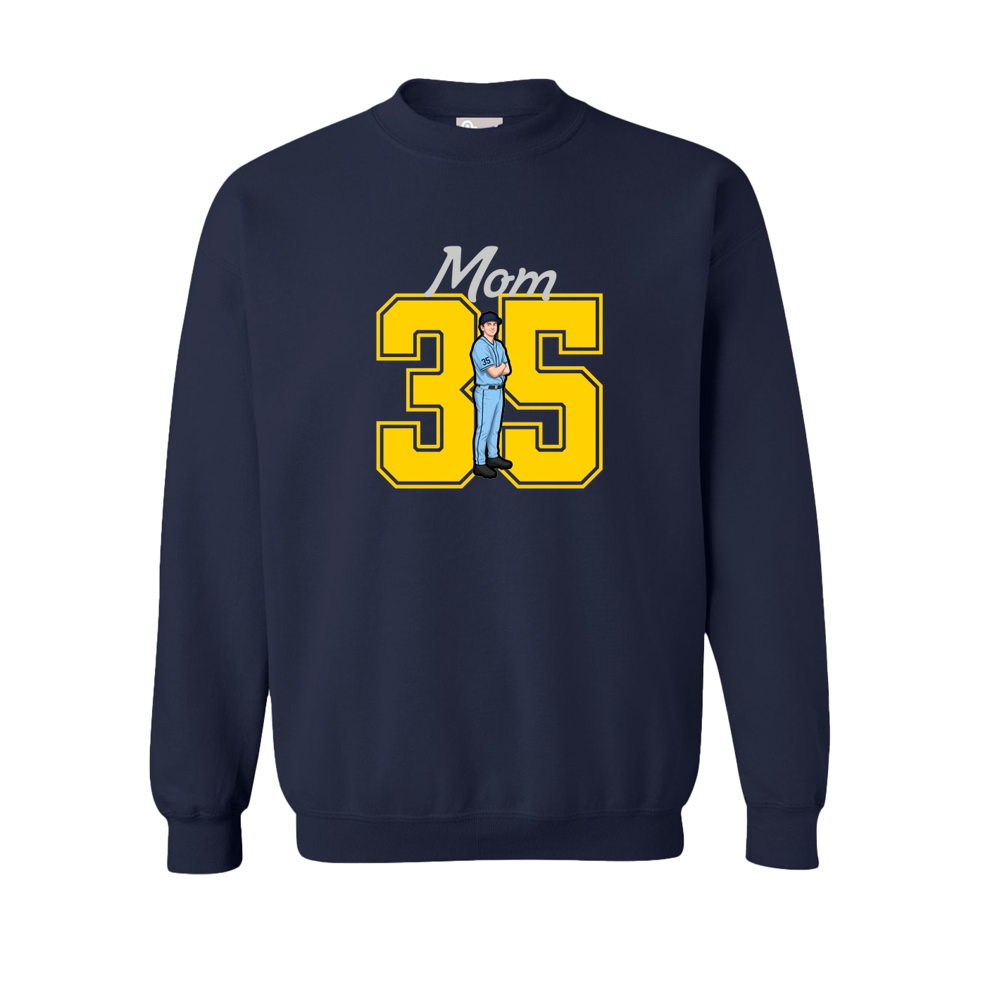 Fleece Crew — Mothers Day Shirsey in Navy