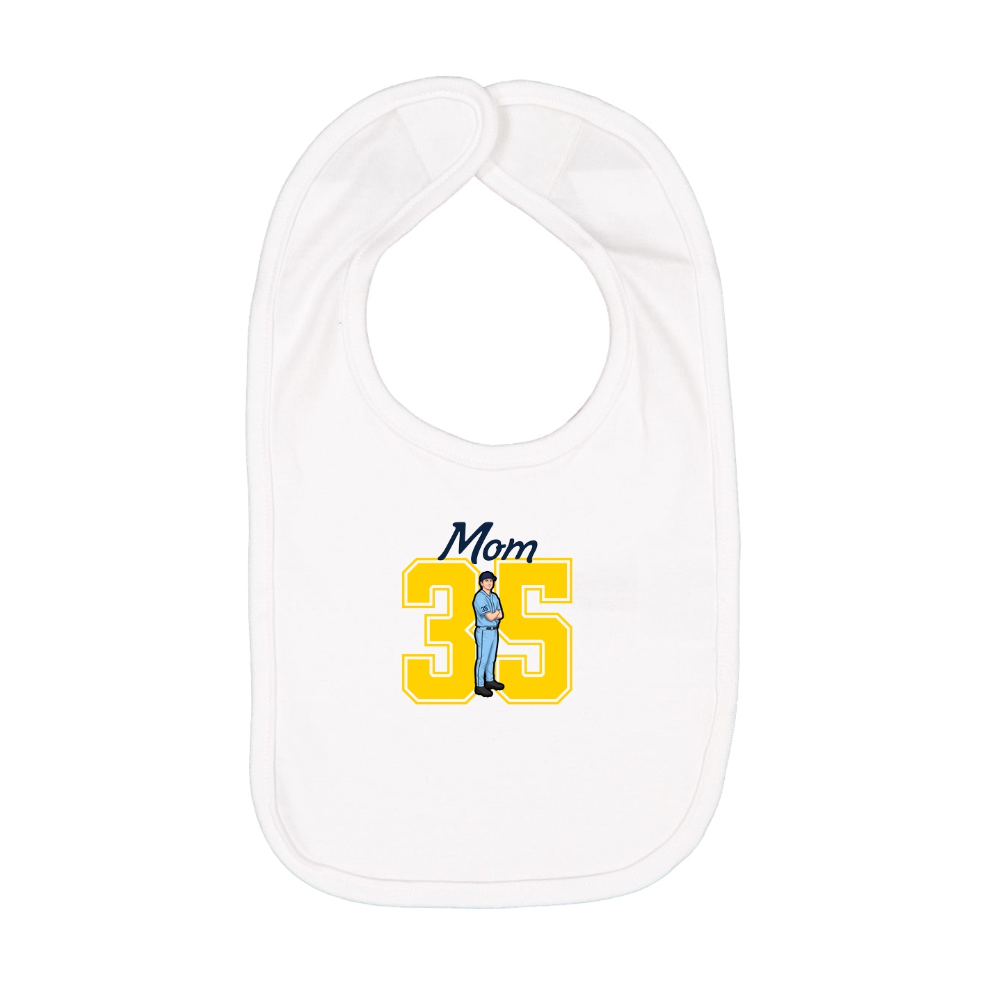 Infant Bib — Mothers Day Shirsey in White