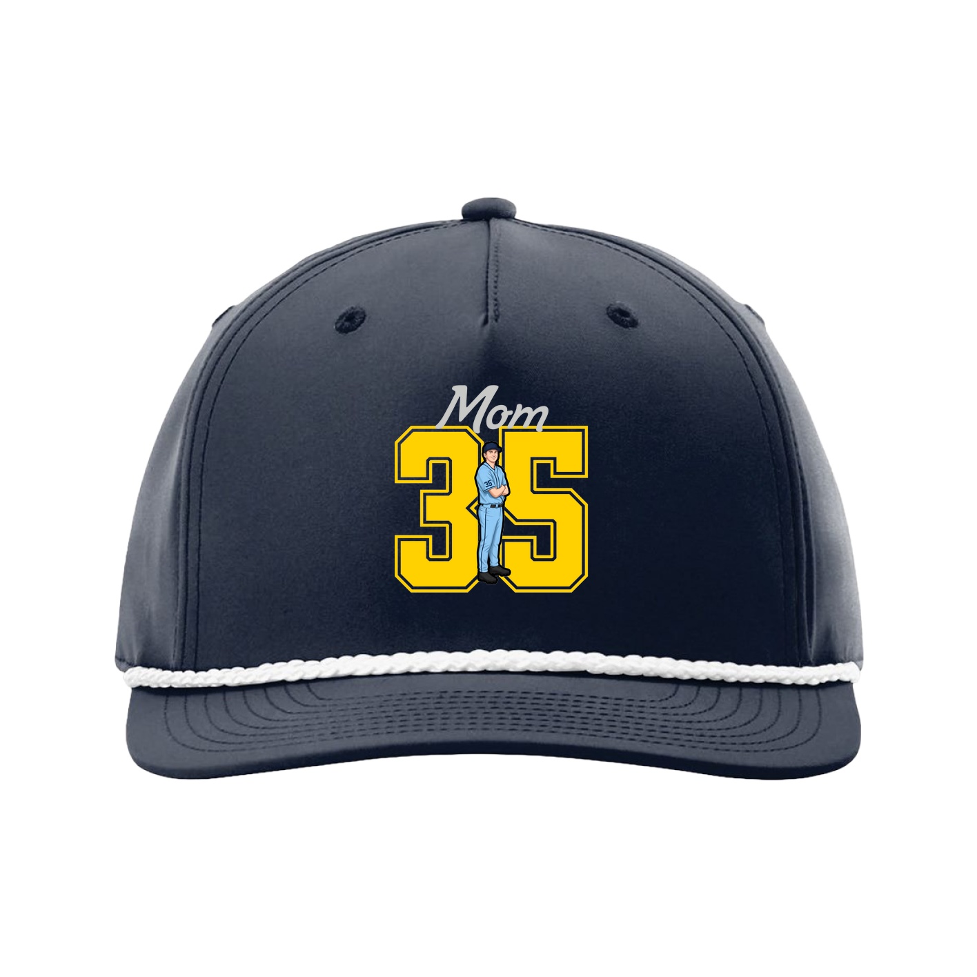 Five-Panel Classic Rope Cap — Mothers Day Shirsey in Navy