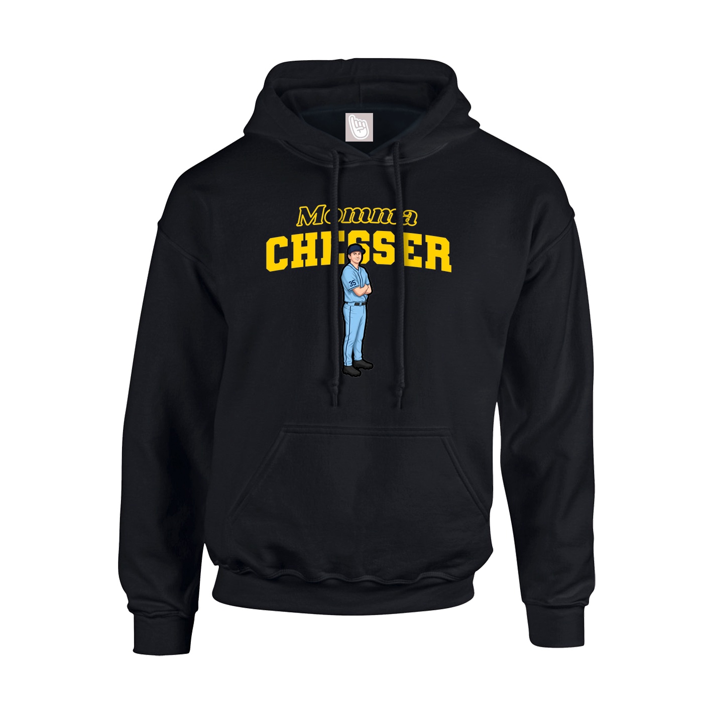 Youth Hoodie — Mothers Day Block in Black