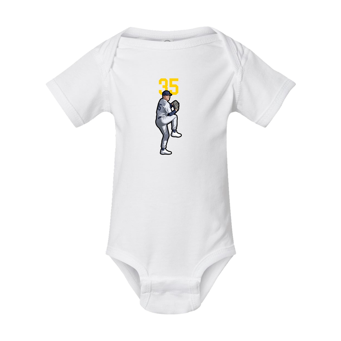 Baby Onesie — Number Top in White