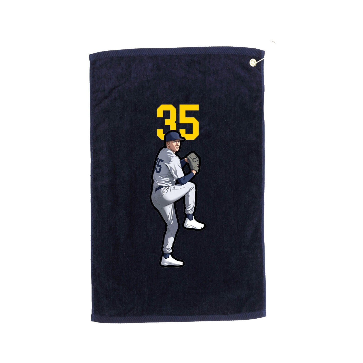 Golf Towel — Number Top in Navy