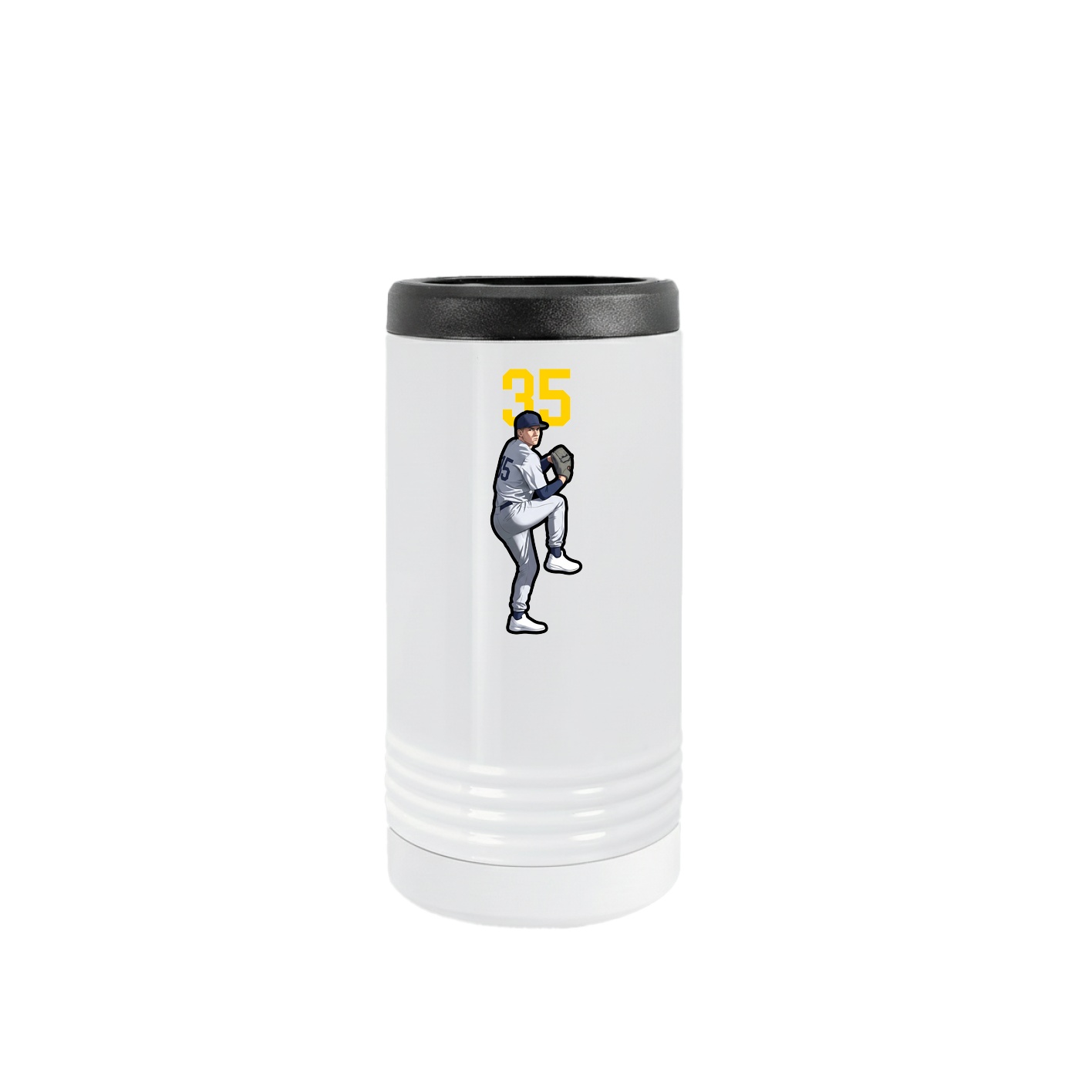 Slim Beverage Holder — Number Top in White