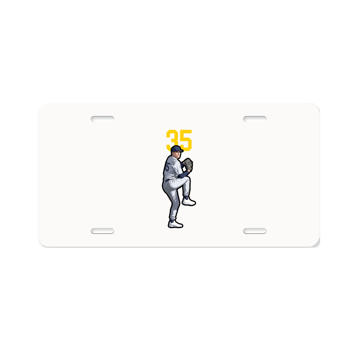 License Plate — Number Top in Classic