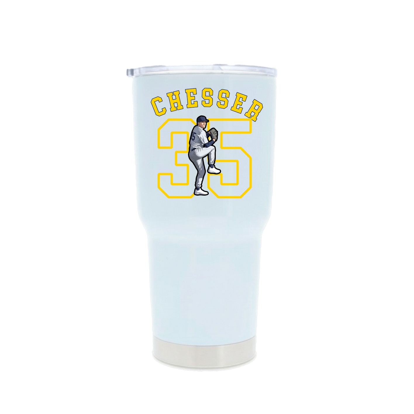 30oz Stainless Steel Tumbler — Shirsey Arch in White