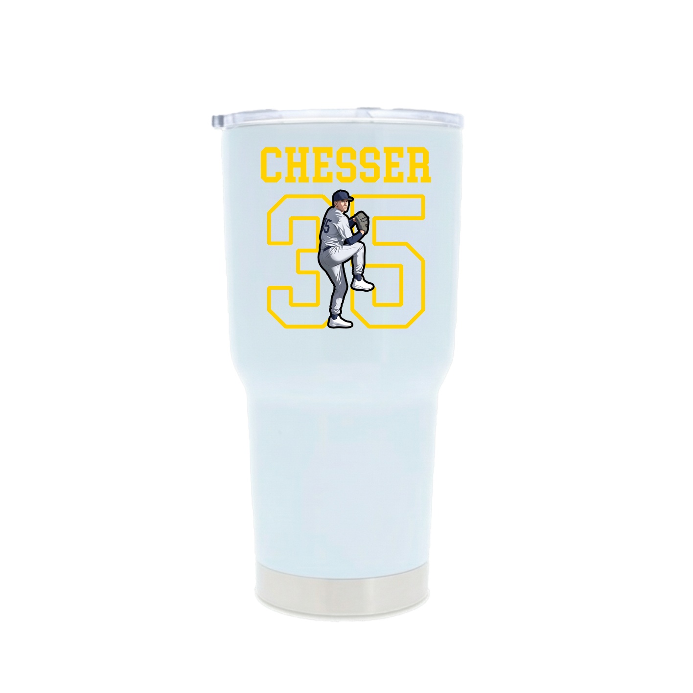 30oz Stainless Steel Tumbler — Shirsey in White