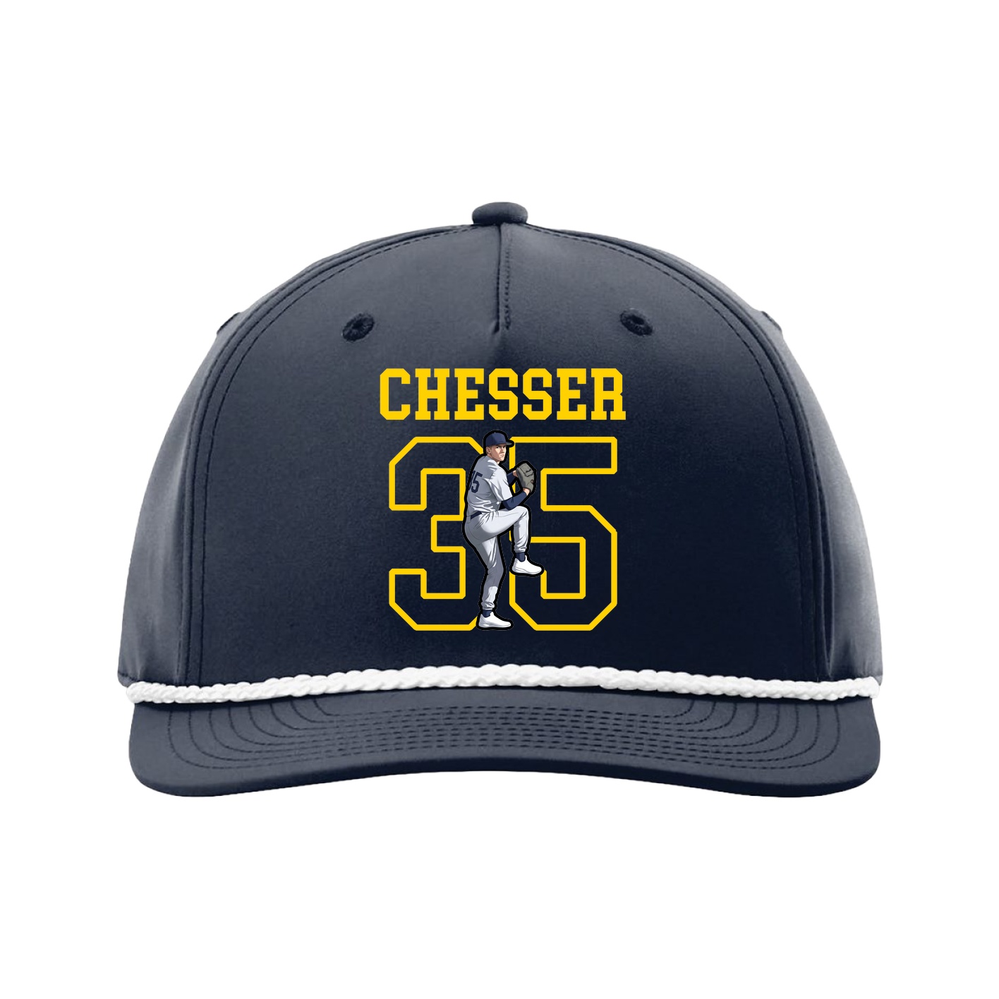 Five-Panel Classic Rope Cap — Shirsey in Navy