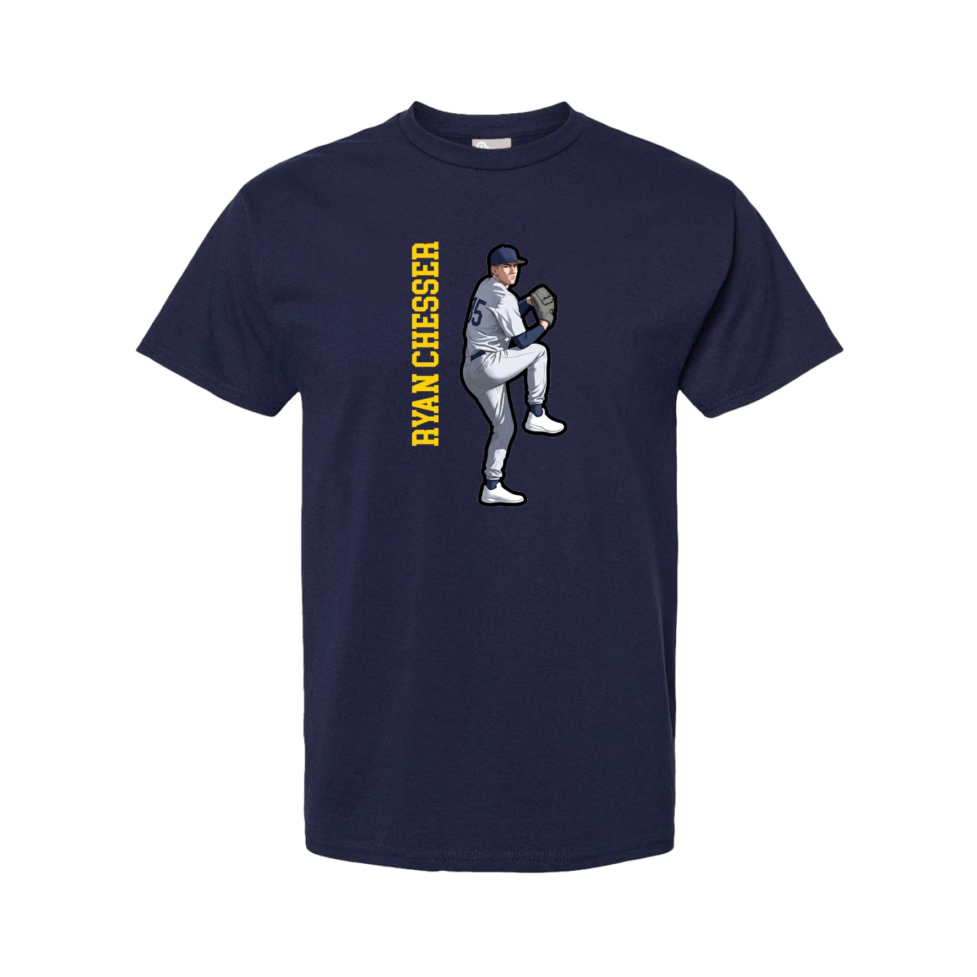 Youth Tee — Name Vertical in Navy