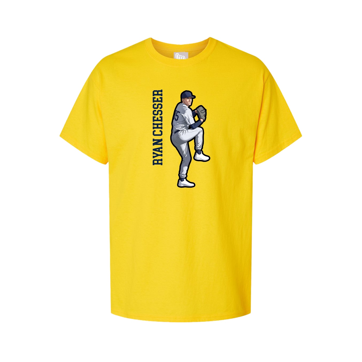 Youth Tee — Name Vertical in Gold