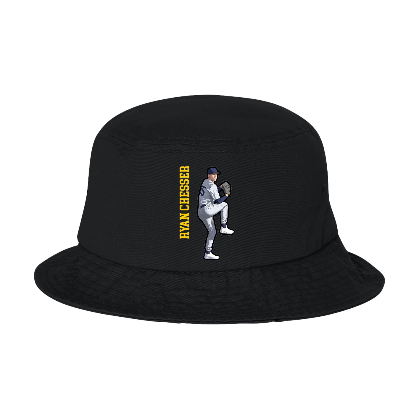 Bucket Cap — Name Vertical in Black